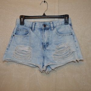 High-waisted Denim ripped Shorts